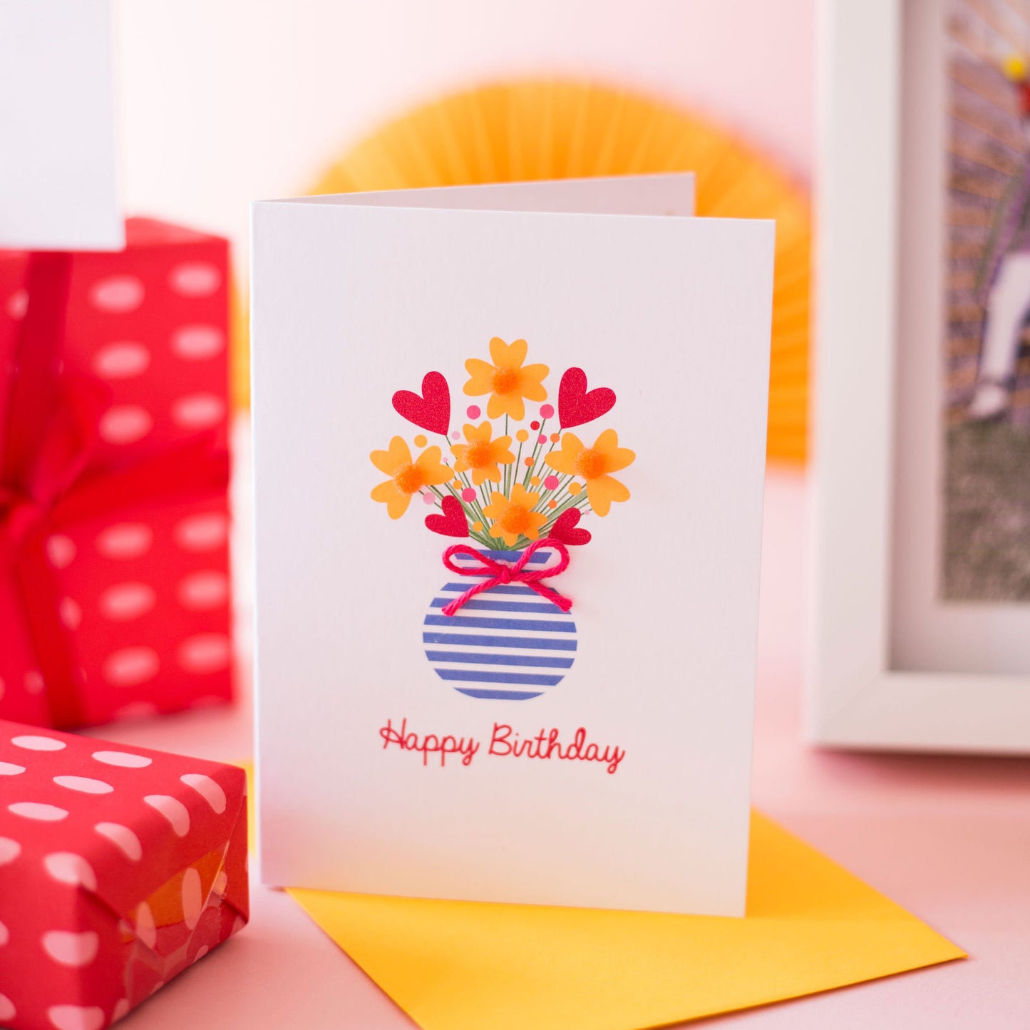Bouquet of flowers birthday card
