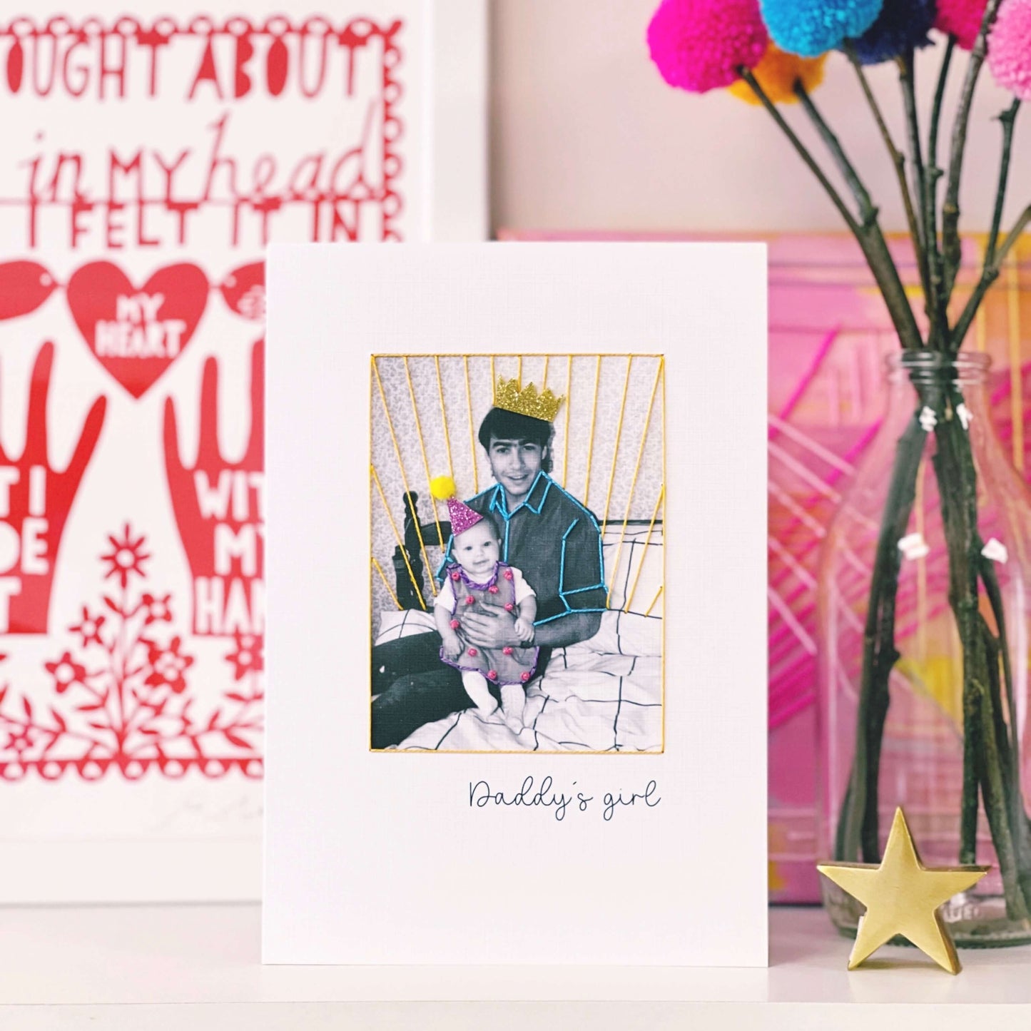 Embroidered Photo Card