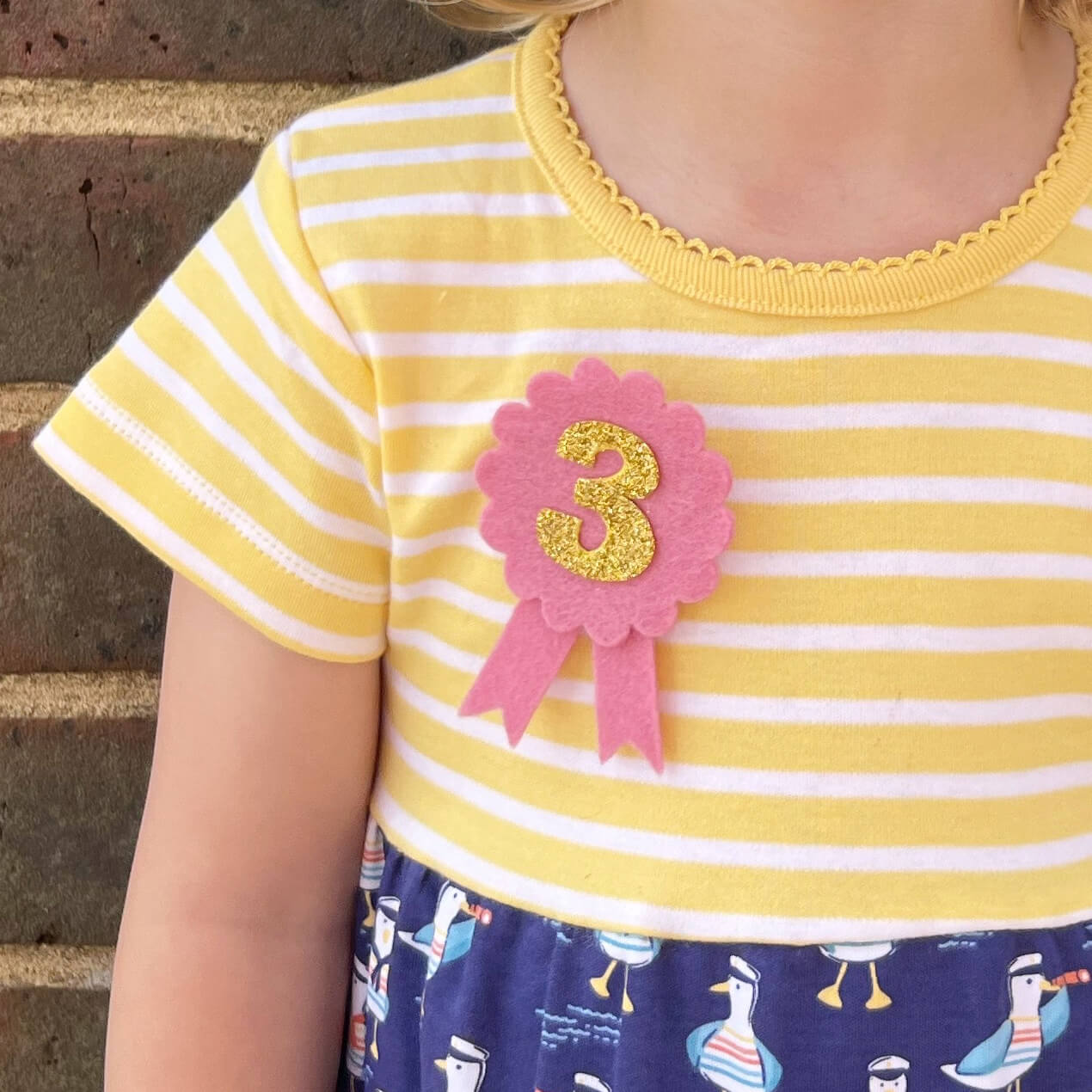 Personalised Birthday Rosette Badge Card