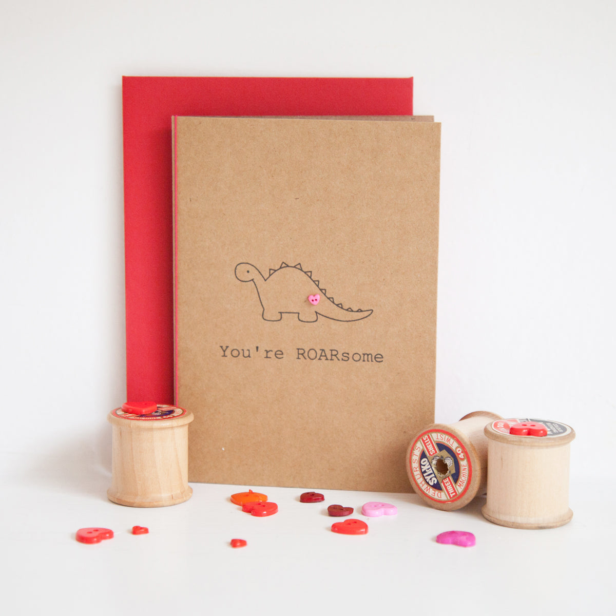 Dinosaur Valentine's Day Card