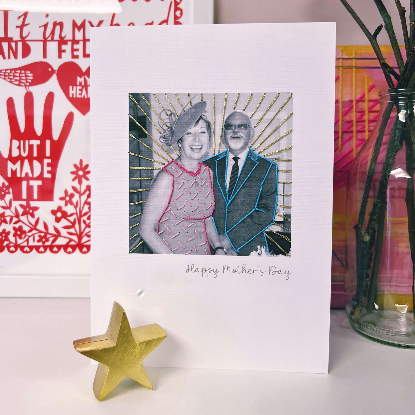 Embroidered Photo Card