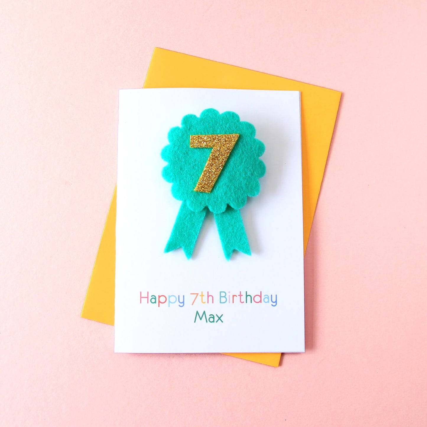 Personalised Birthday Rosette Badge Card
