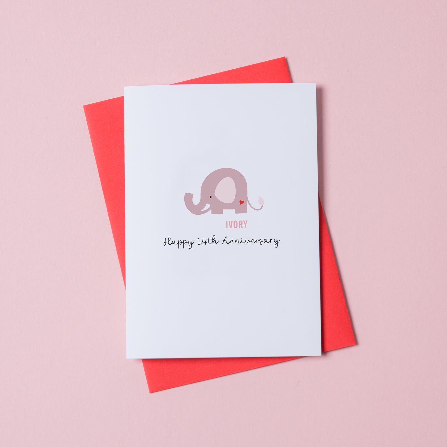 14th Anniversary Card for an Ivory Anniversary