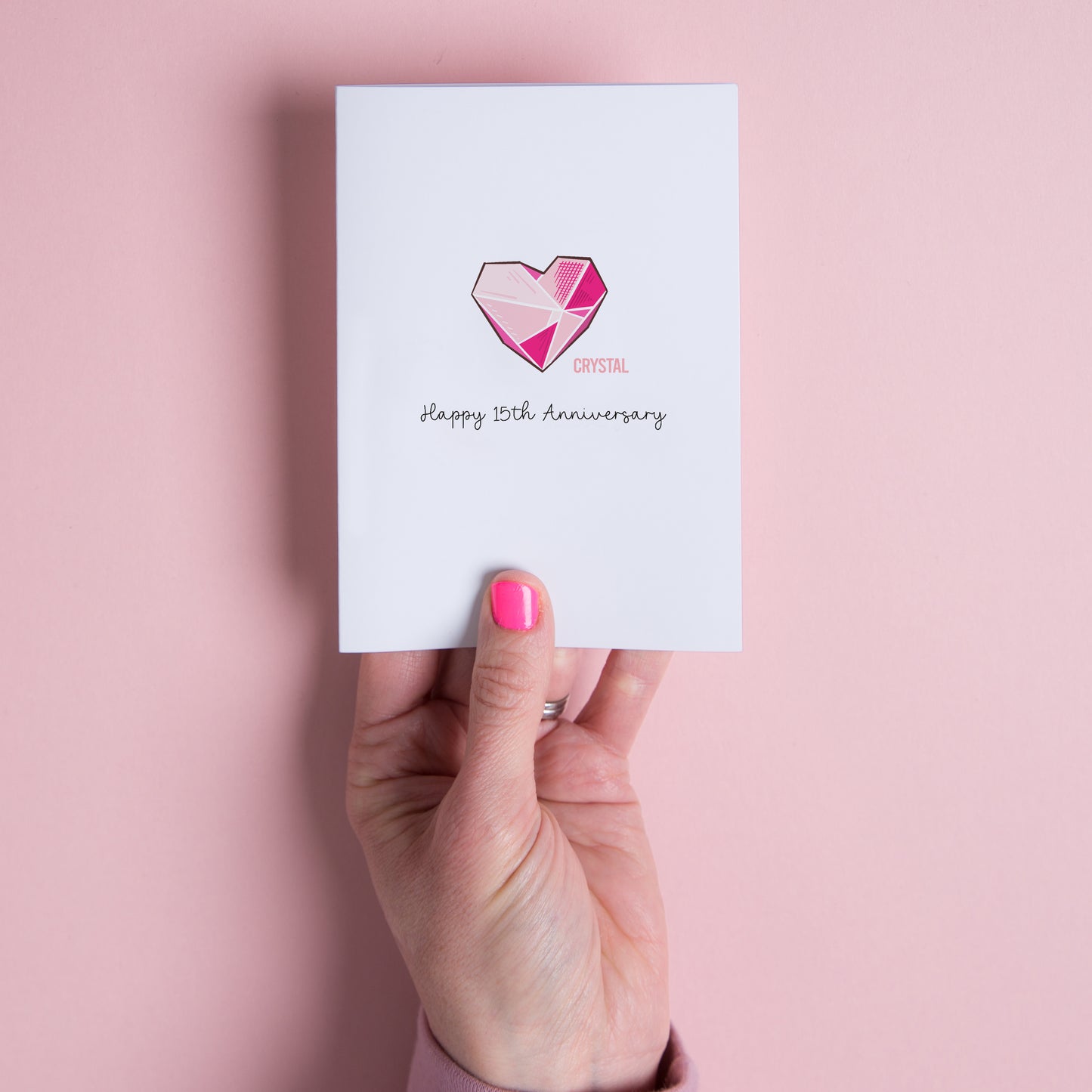 15th Anniversary Card for a Crystal Anniversary