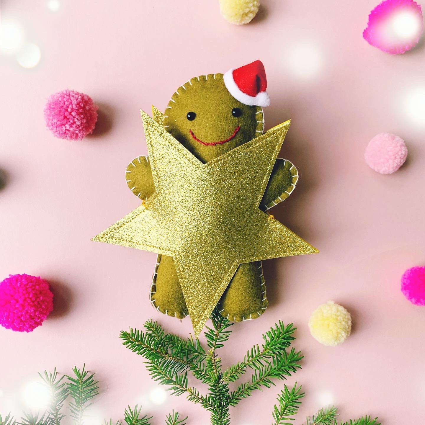 Gingerbread Man Star Tree Topper