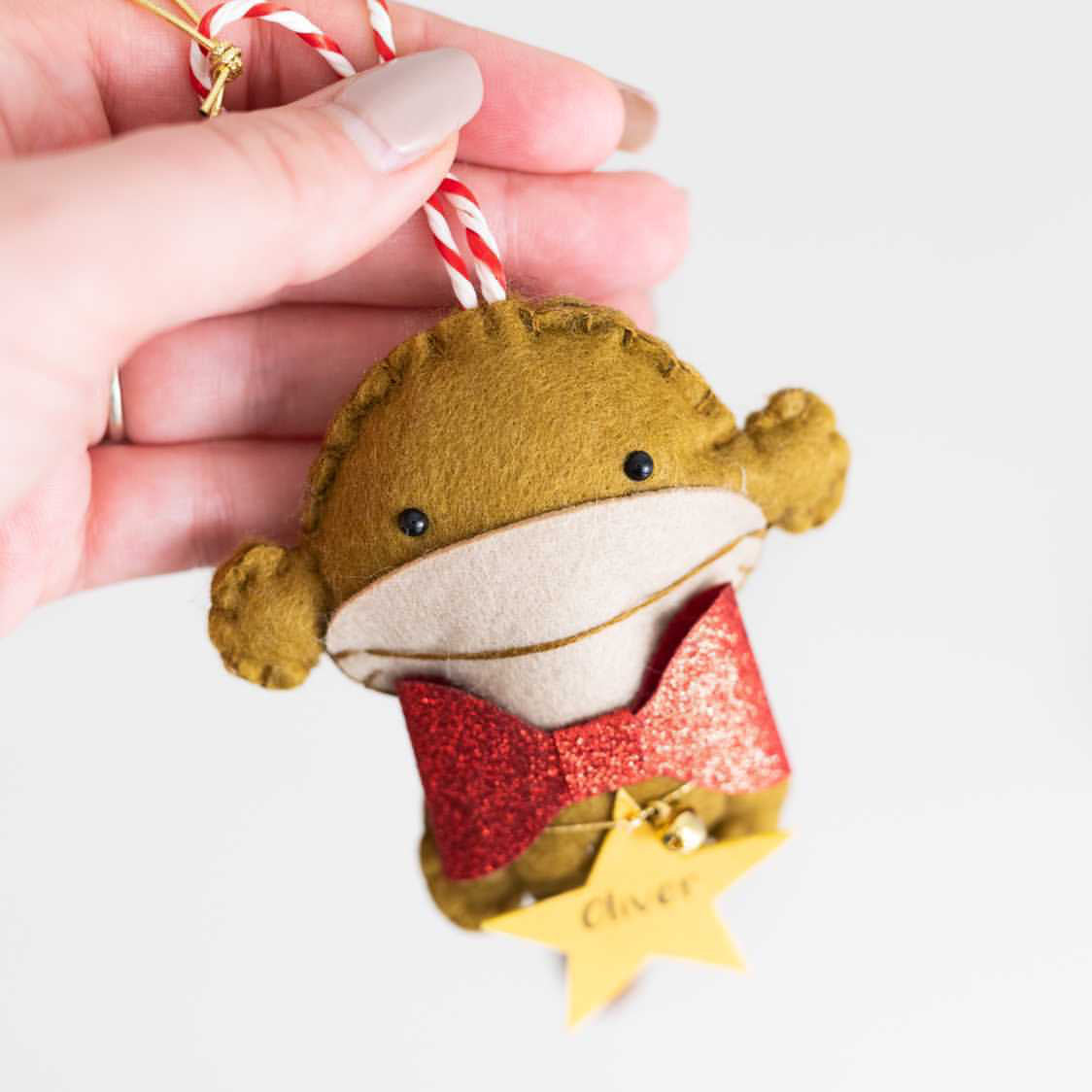 Personalised Monkey Christmas Decoration