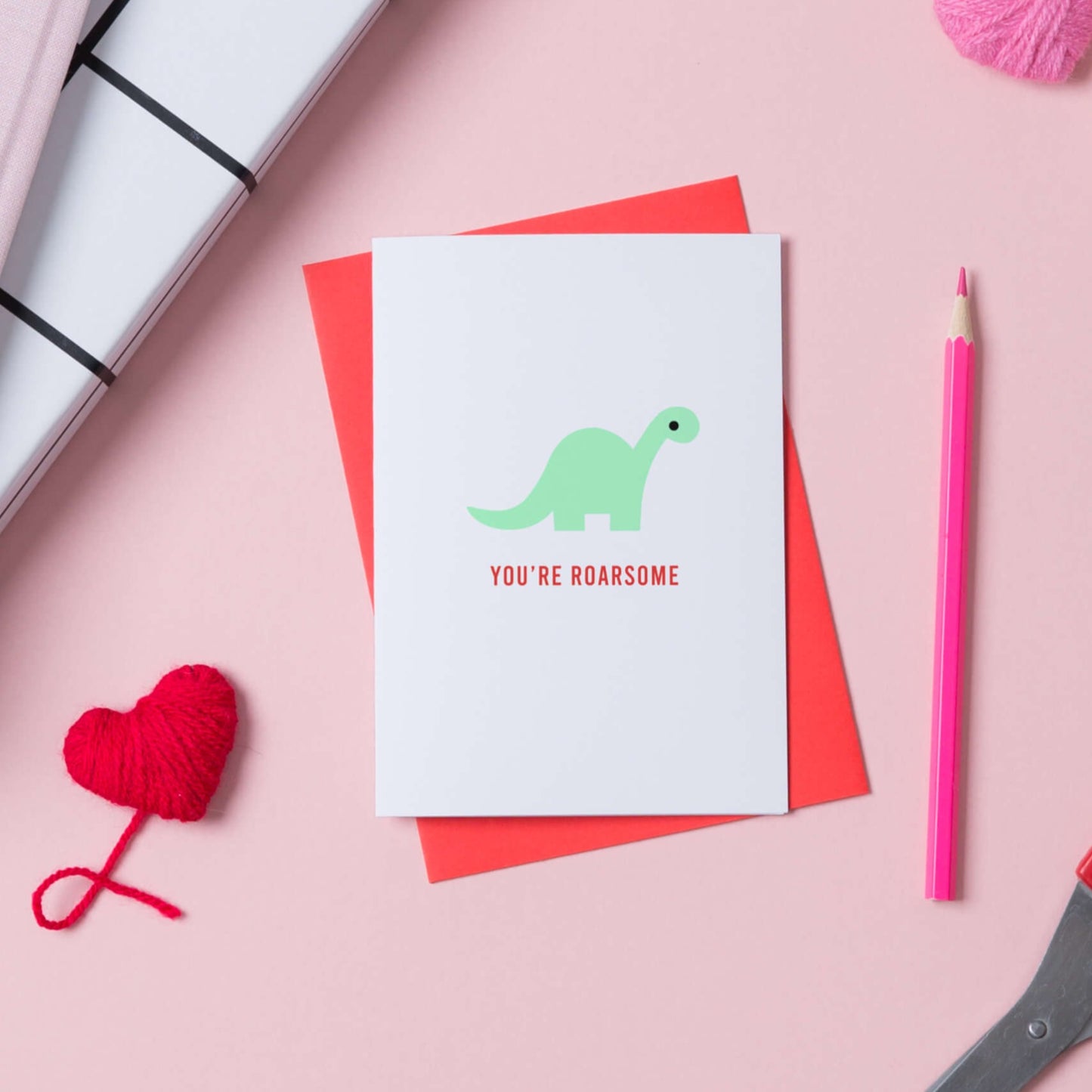 Dinosaur Valentine's Day Card