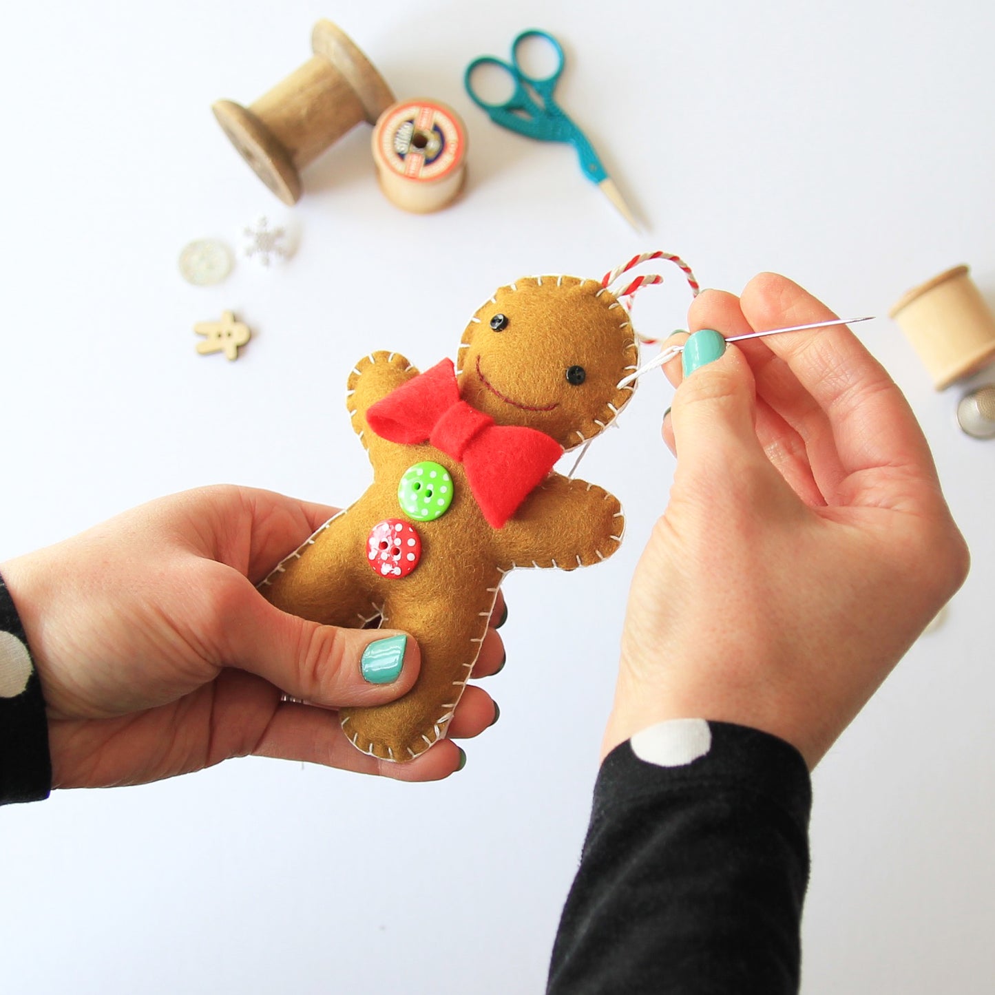 Gingerbread Man Decoration - Choose Your Colours