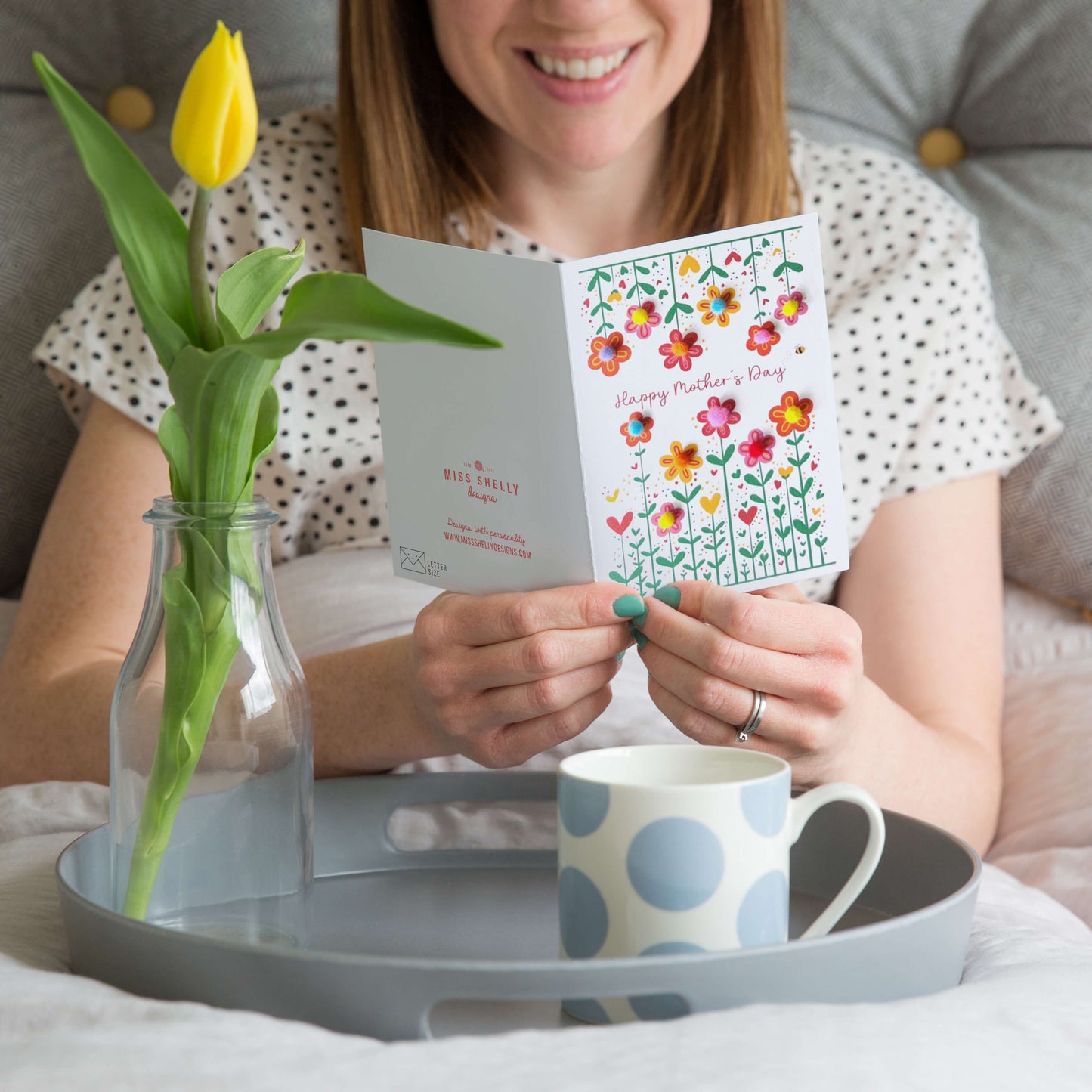 Pom Pom Flowers Mother's Day Card