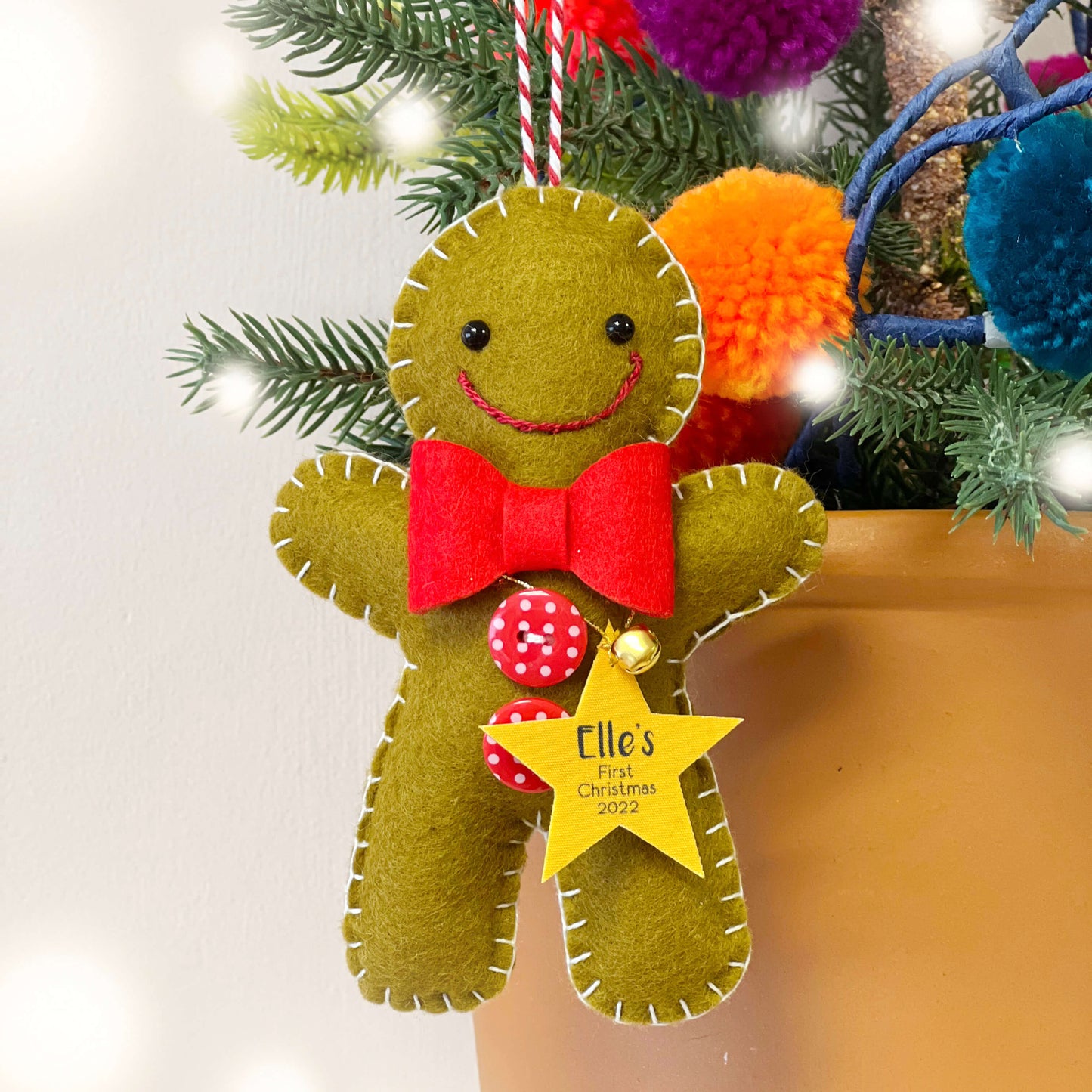 Gingerbread Man Decoration - Choose Your Colours