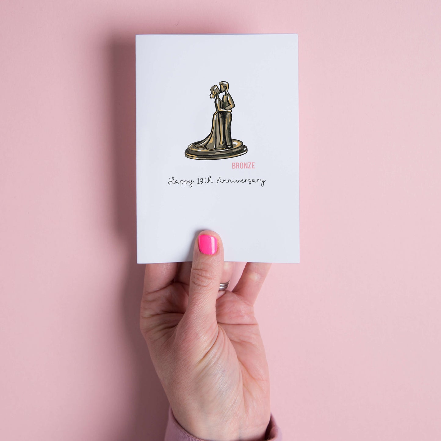 19th Anniversary Card for a Bronze Anniversary