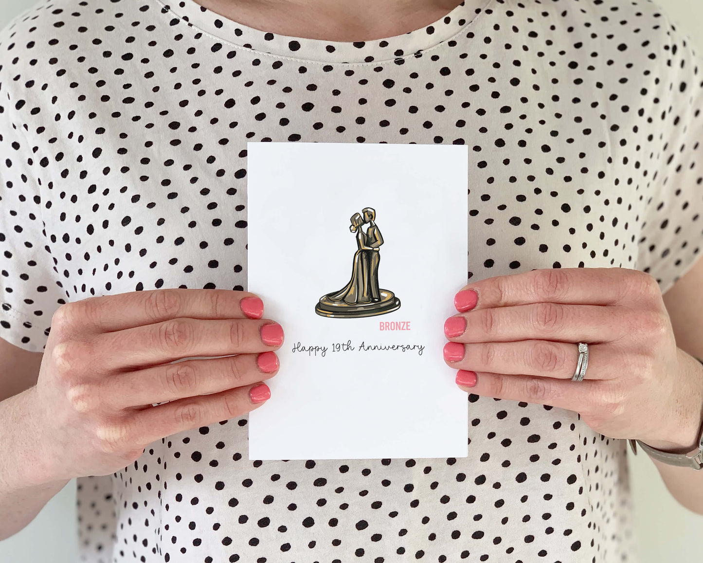 19th Anniversary Card for a Bronze Anniversary