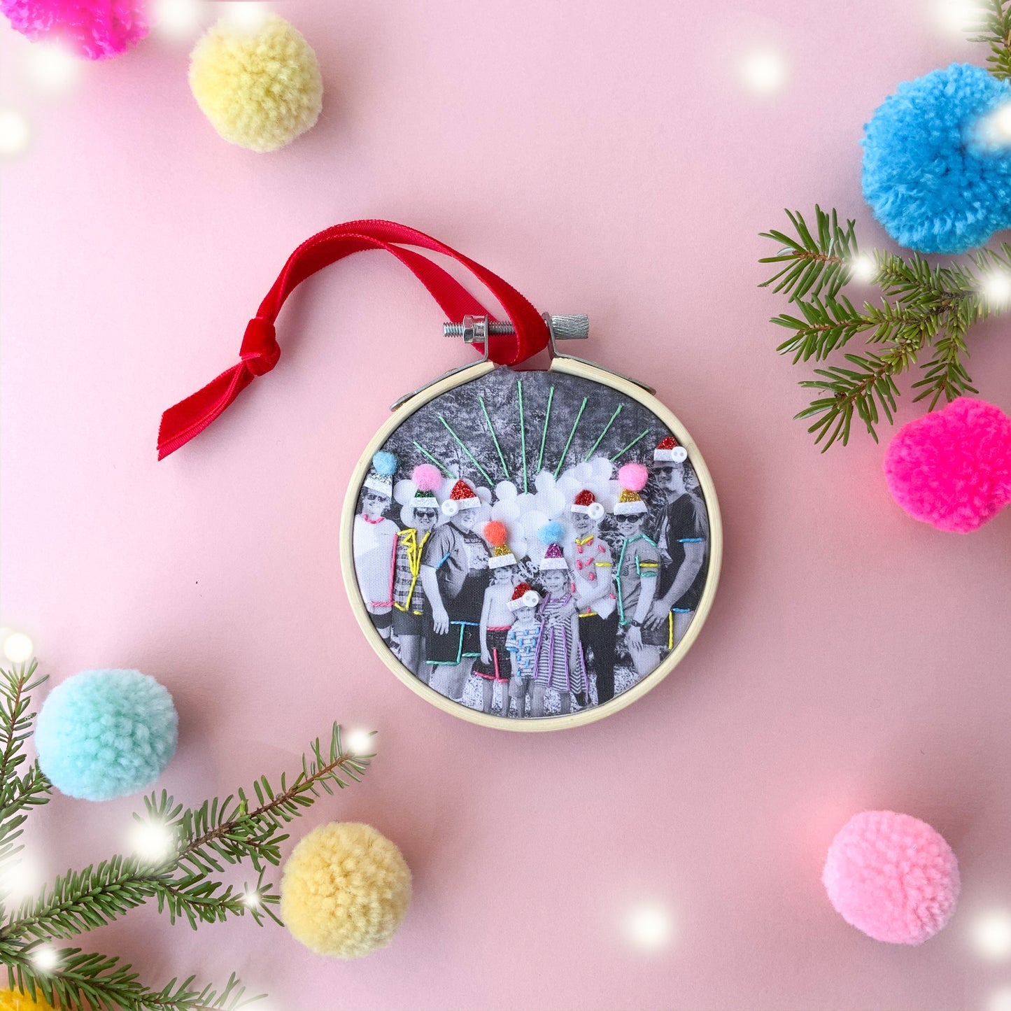 Favourite Photo Embroidered Hoop Gift