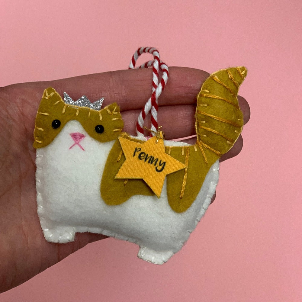 Bespoke Cat Christmas Decoration – Perfect Gift for Cat Lovers