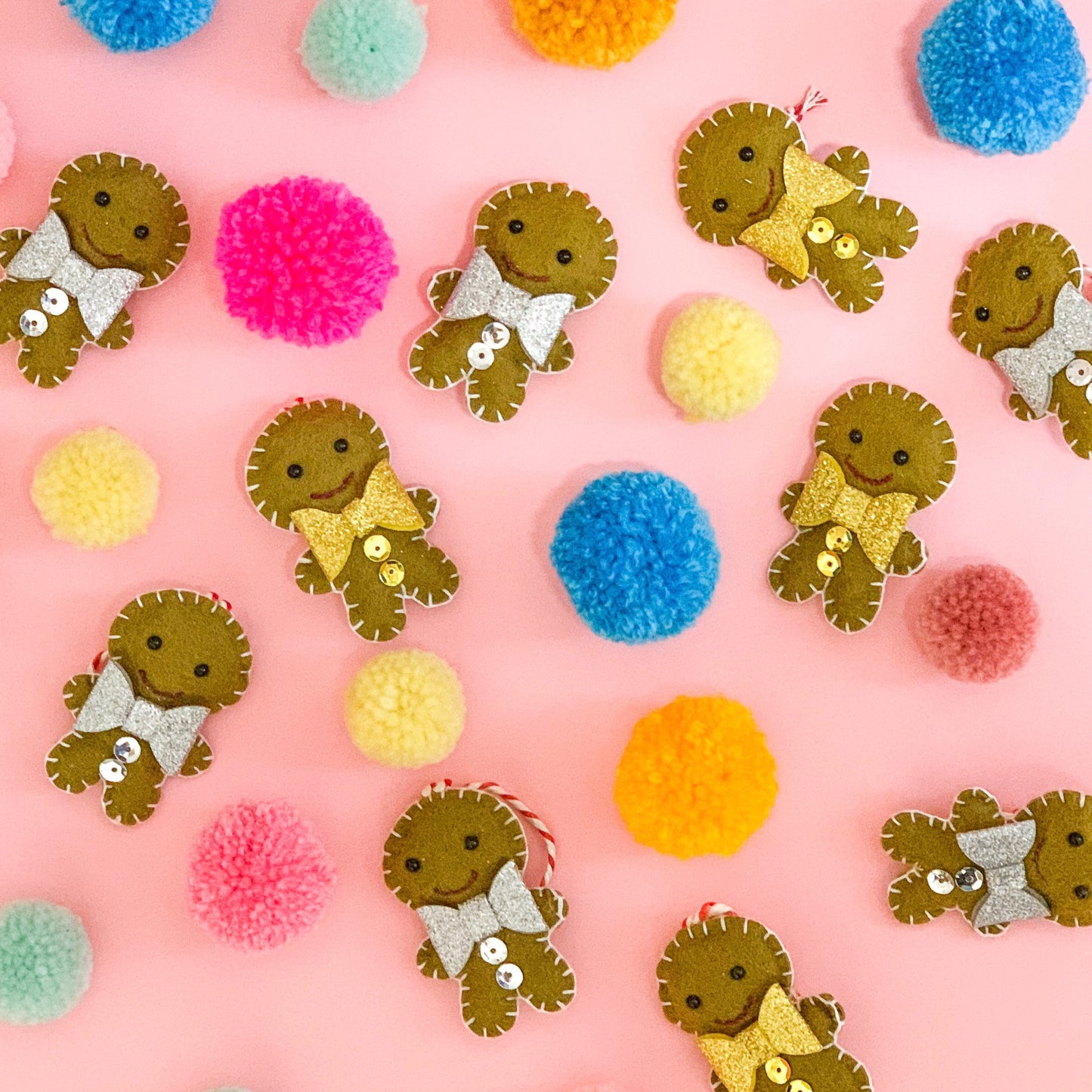 Gingerbread Man Christmas Brooch