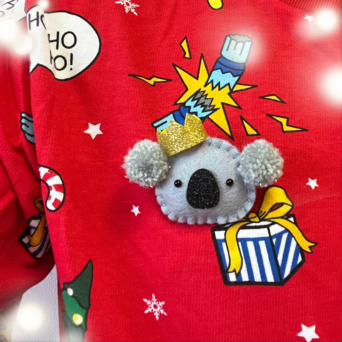 Koala Christmas Brooch