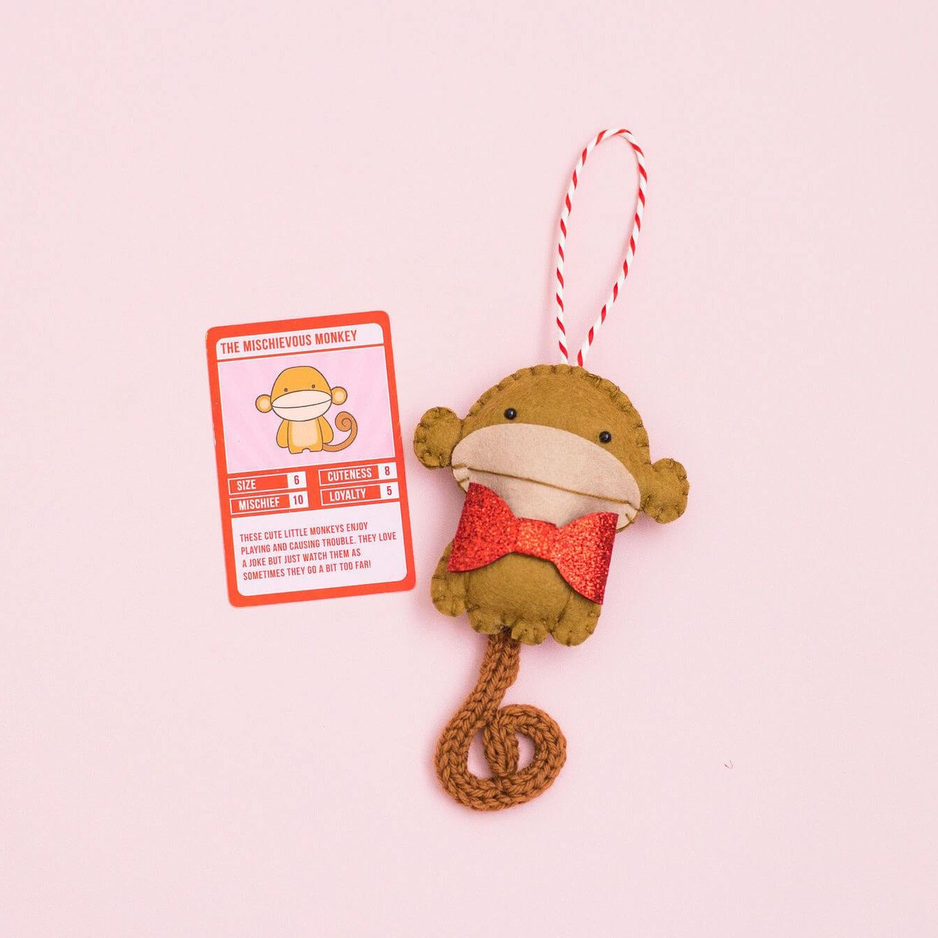 Personalised Monkey Christmas Decoration