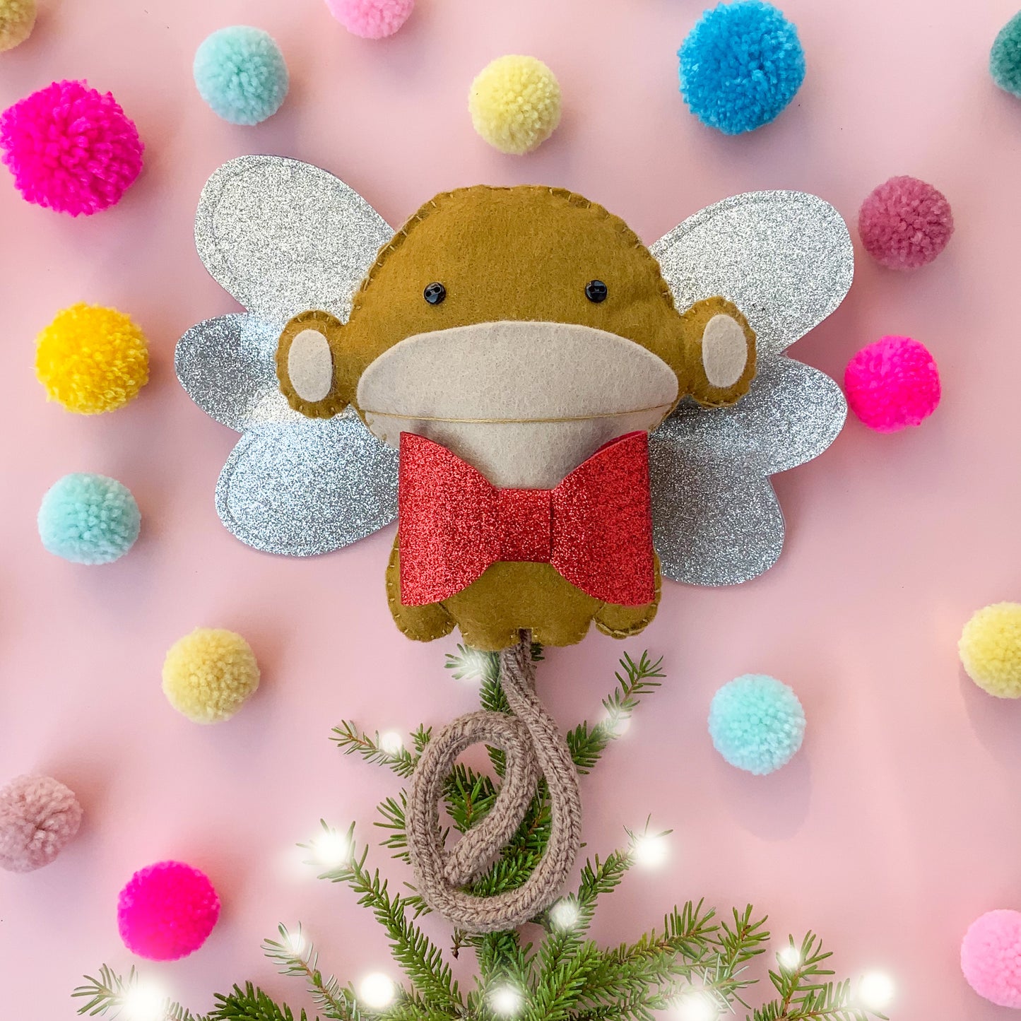Monkey Christmas Tree Topper