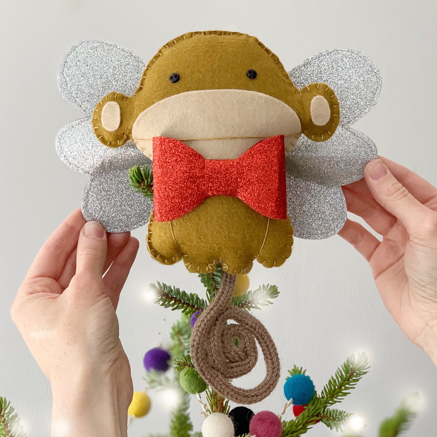 Monkey Christmas Tree Topper