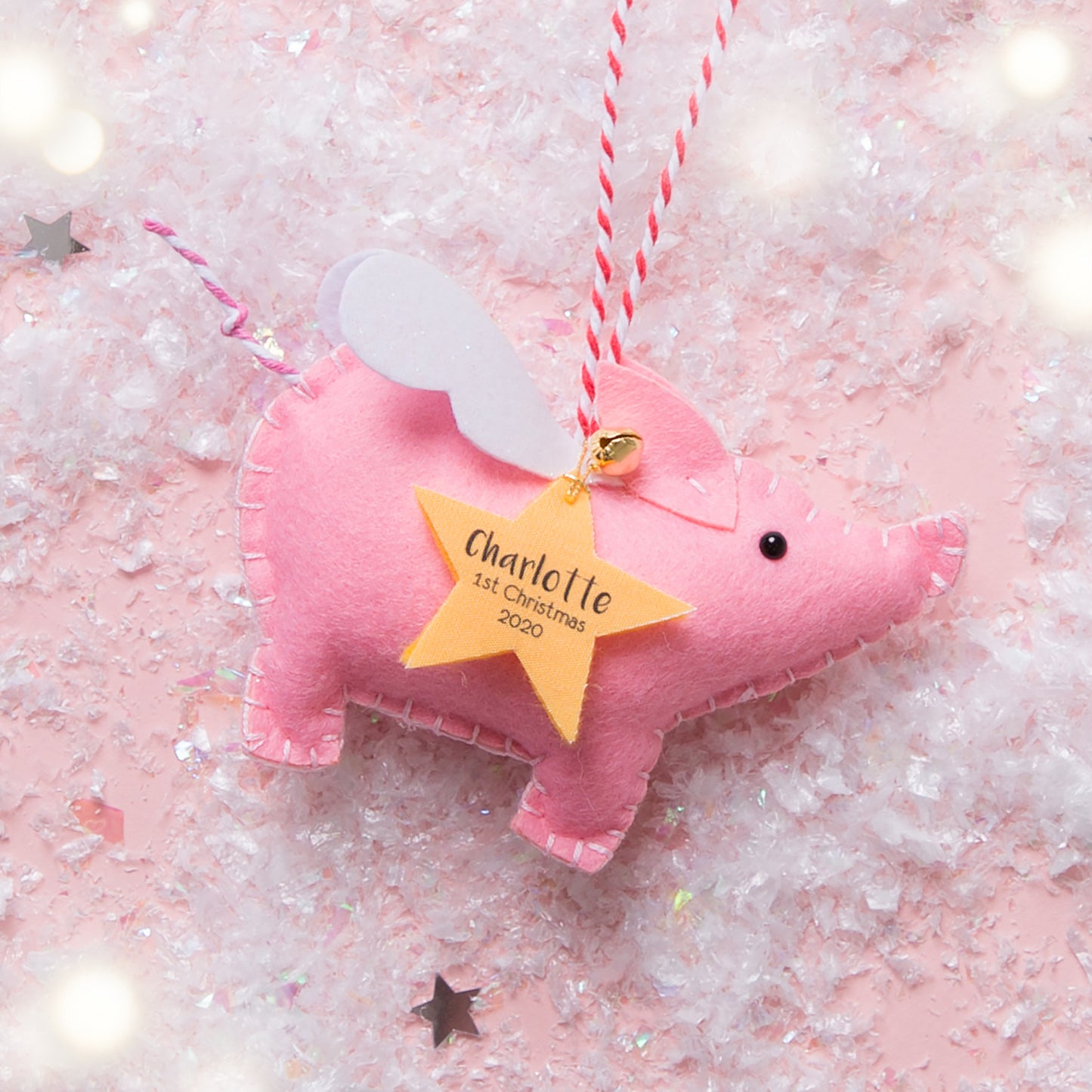 Pig Personalised Christmas Decoration