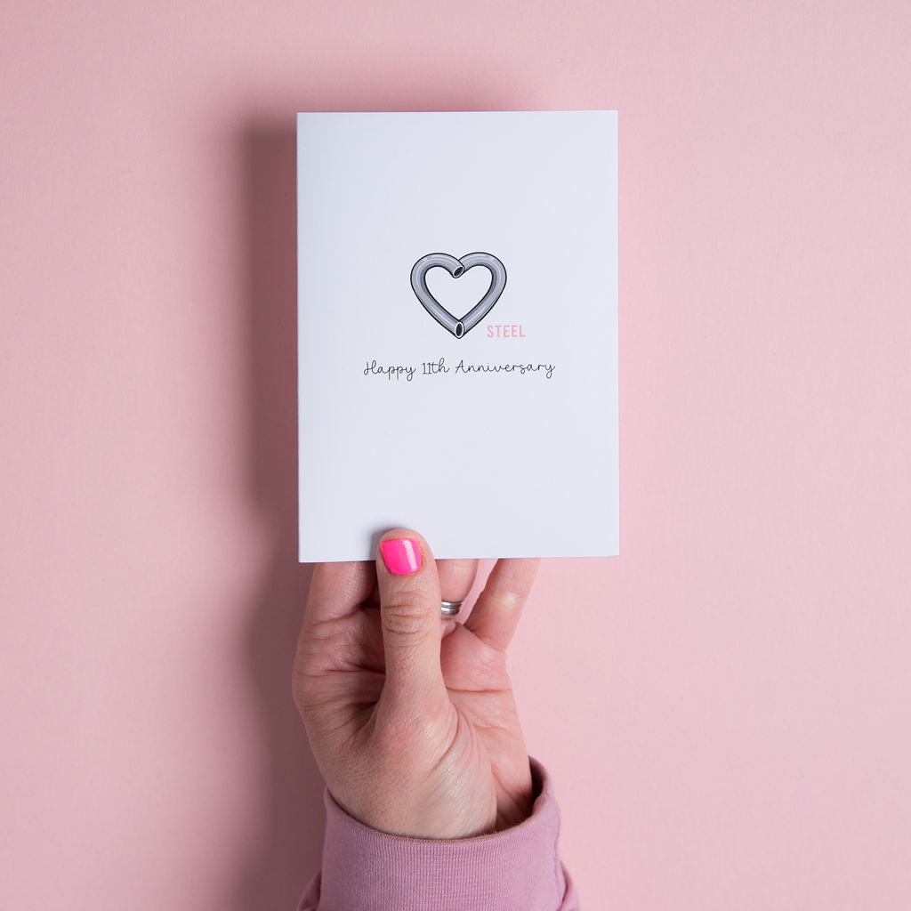 11th Anniversary Card for a Steel Anniversary