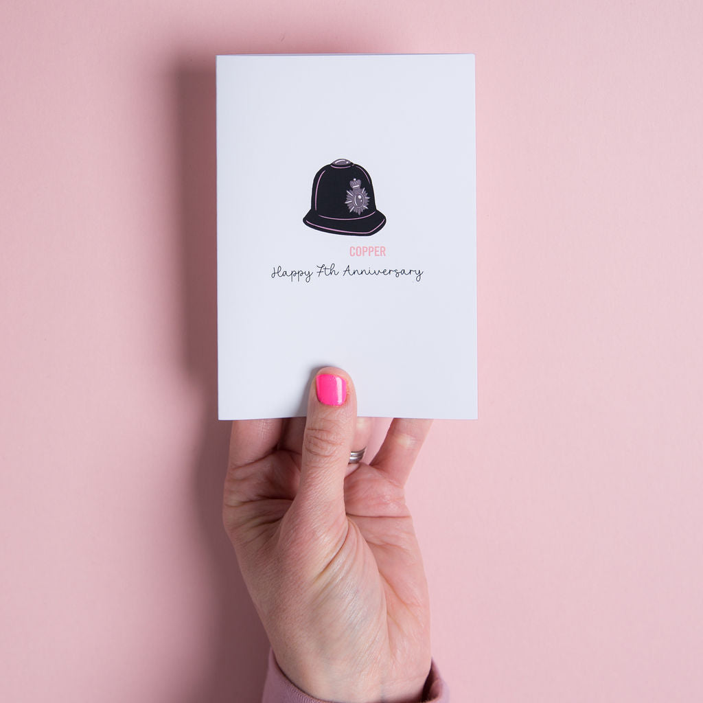 7th Anniversary Card for a Copper Anniversary