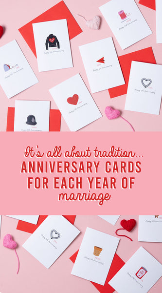 Original anniversary card and gift ideas for each year of your marriage