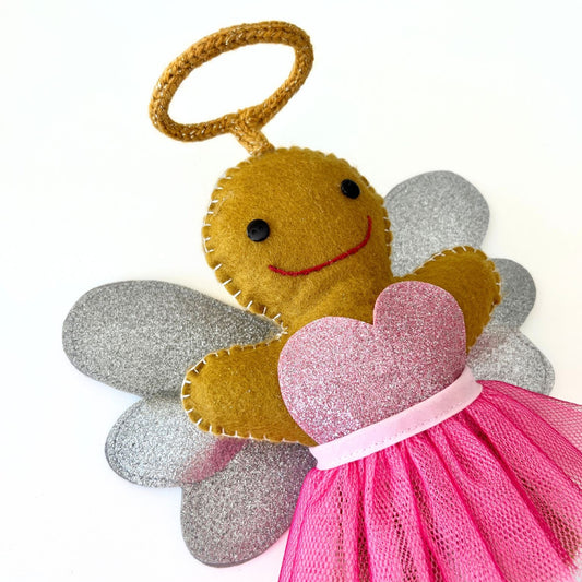 Pink Angel Christmas Tree Topper - Second