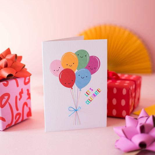 Cute Balloon Celebration Card