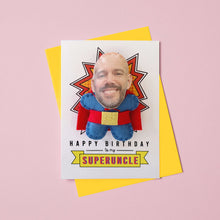 Load image into Gallery viewer, Superhero Personalised Magnet Birthday Card