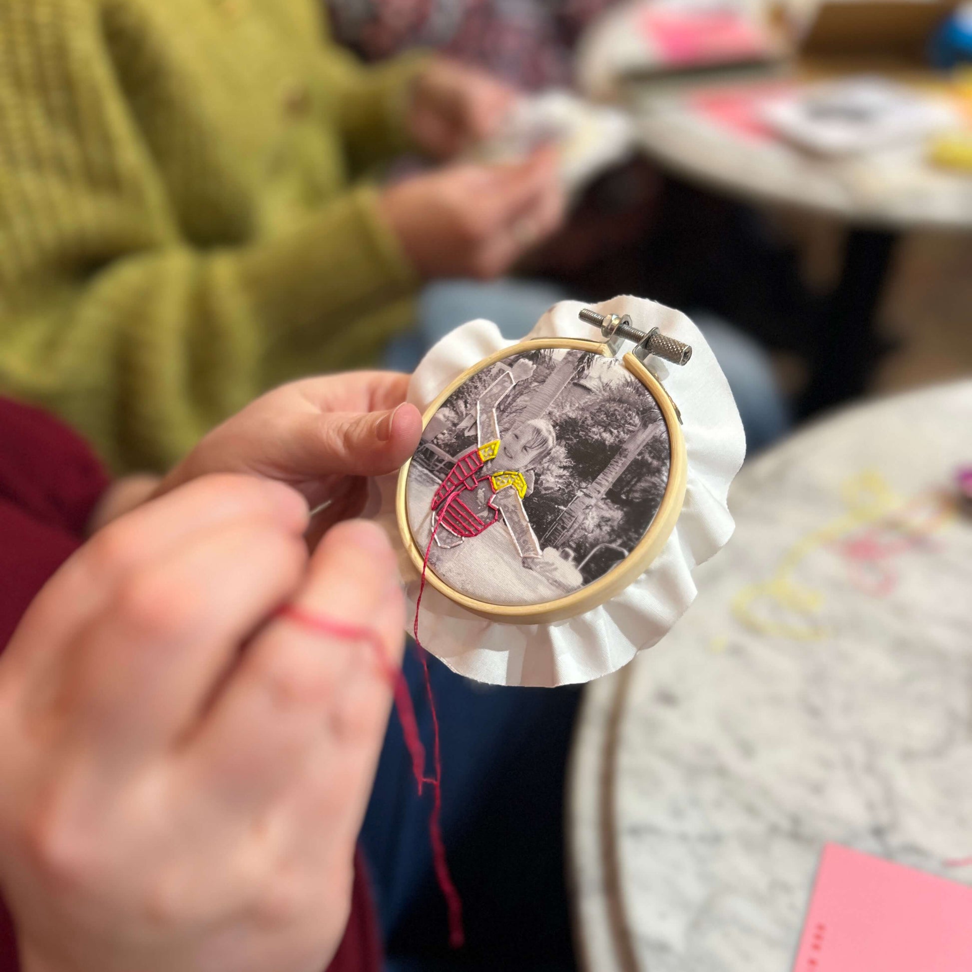 DIY favourite holiday photo embroidery kit. Dewing kit for adults and beginners to embroidery kit.