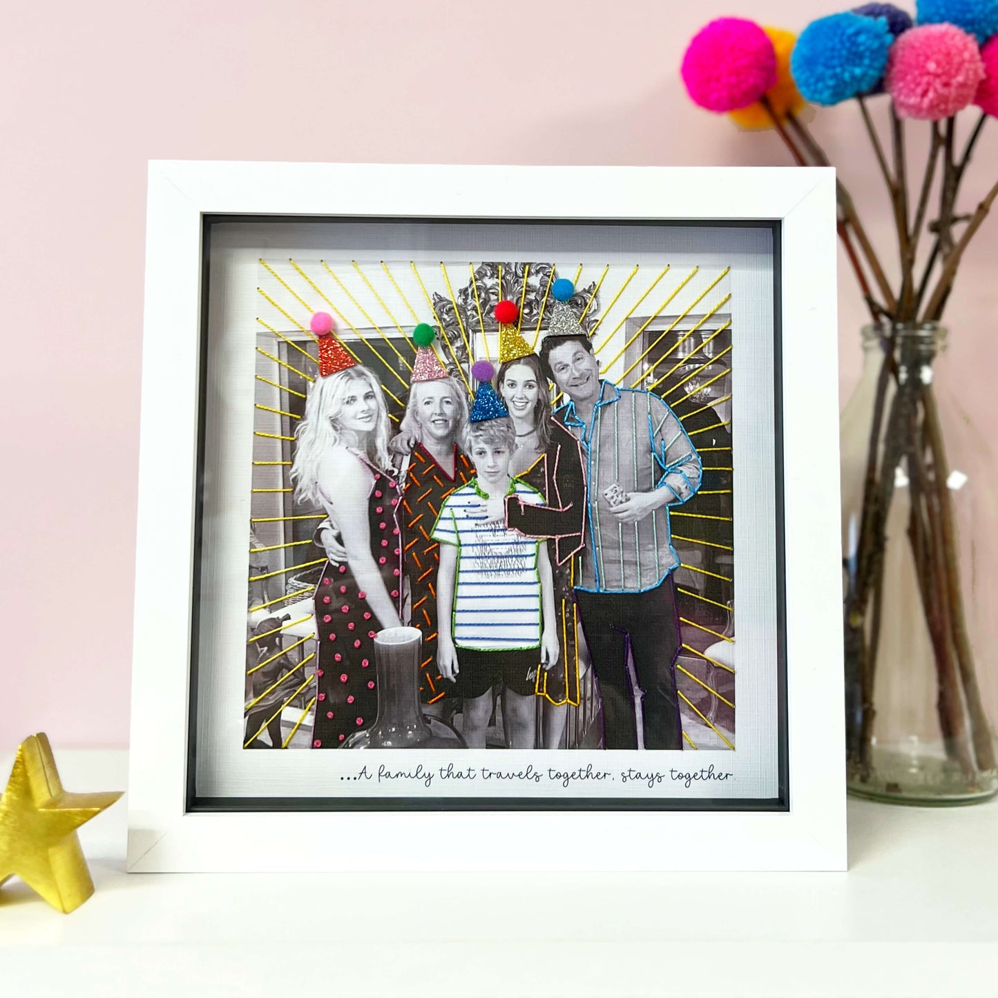 Embroidered Family Photo Gift
