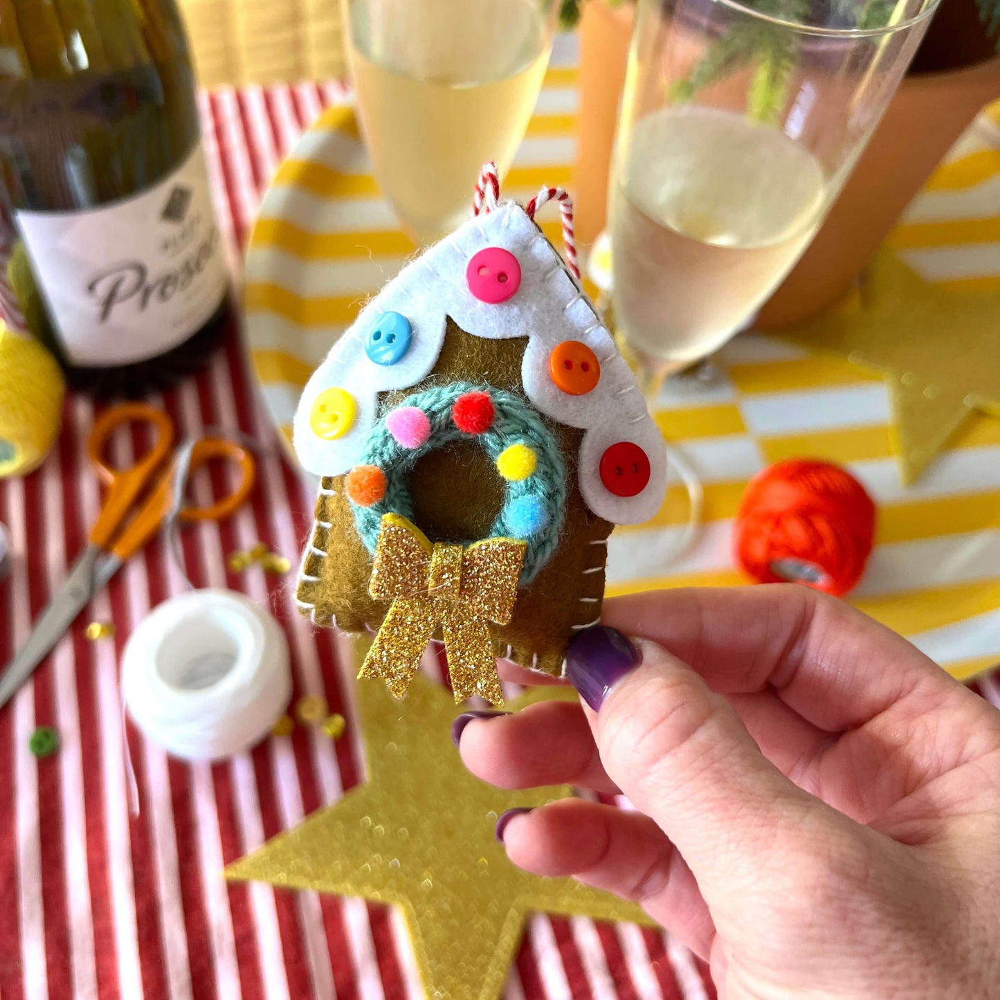 Sip & Sew Gingerbread House Workshop