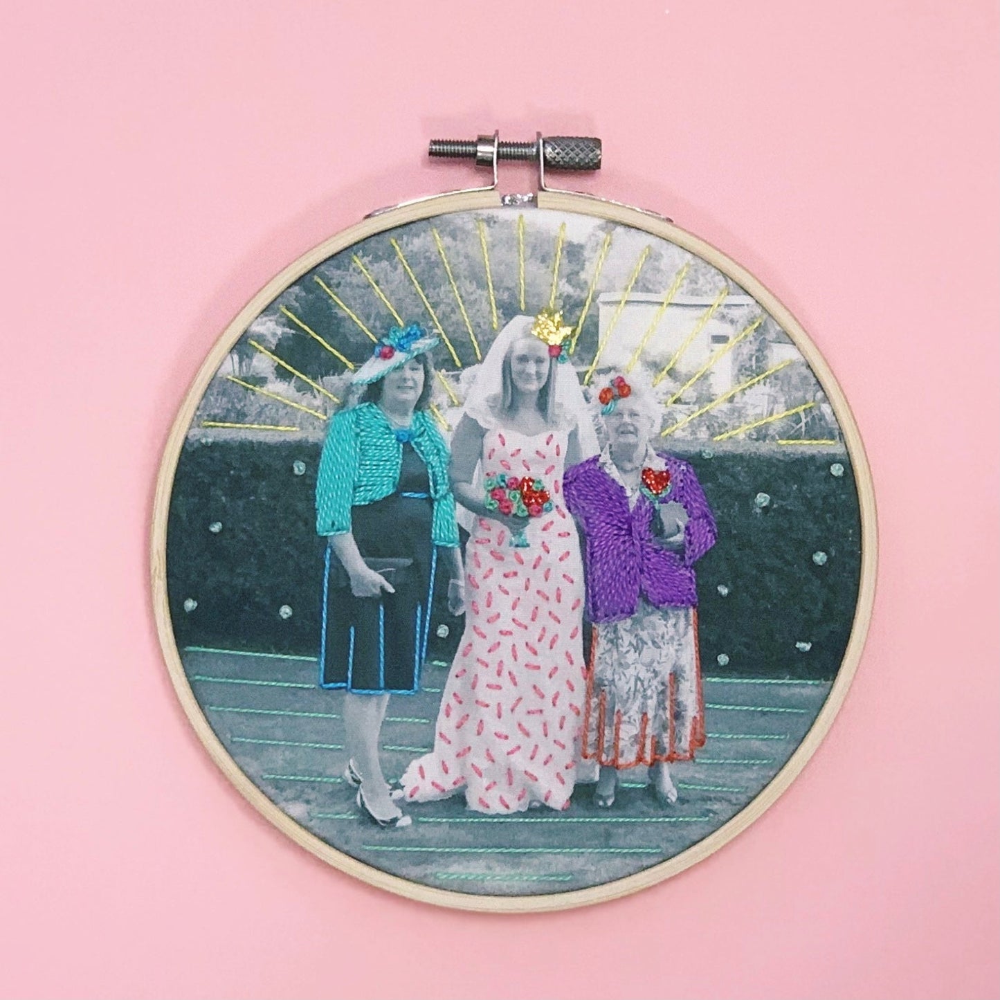 Mummy and Me Embroidered Photo Hoop