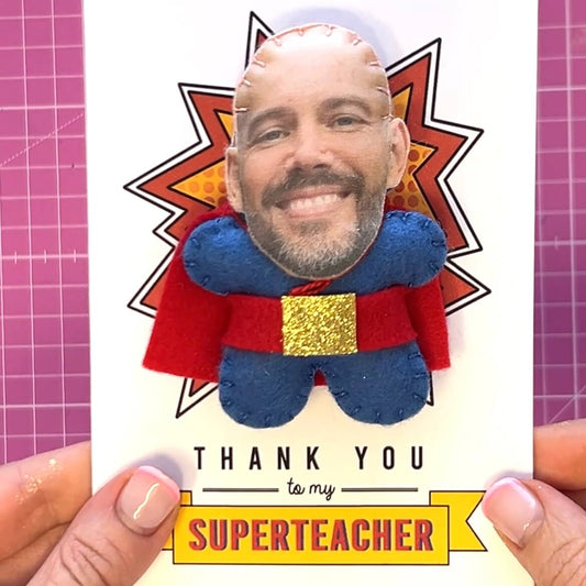 Superhero Personalised Magnet Teacher Card
