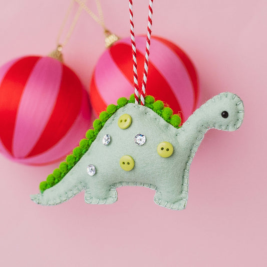 Green Dinosaur Christmas Decoration