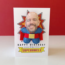 Load image into Gallery viewer, Superhero Personalised Magnet Birthday Card
