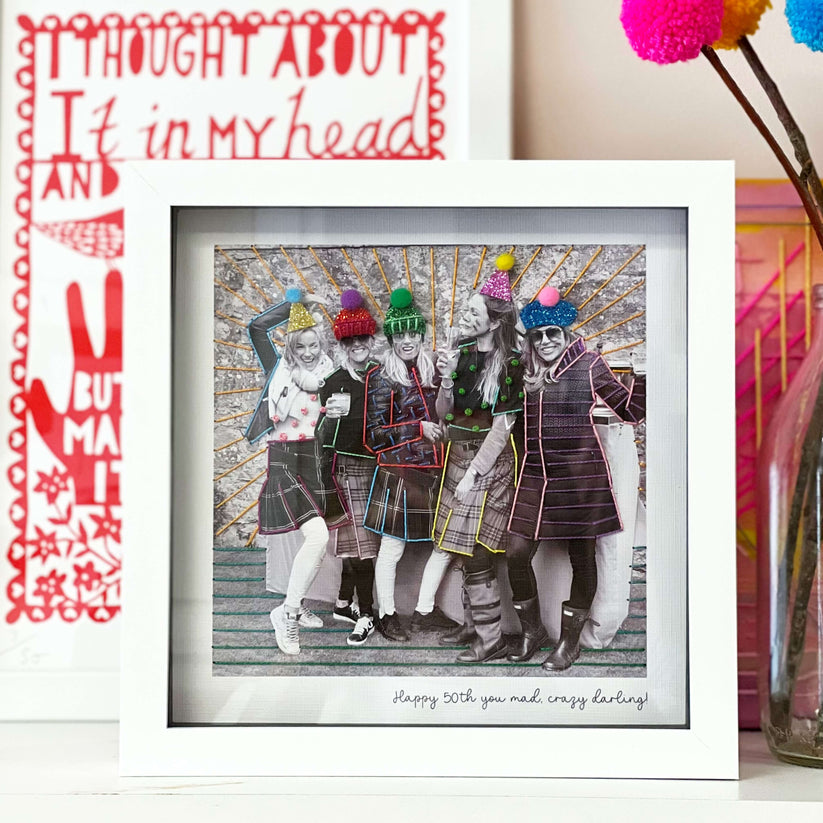 Best Friends Stitched Photo Gift - Miss Shelly Designs