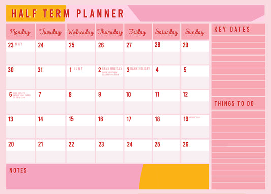 Half Term Planner - FREE DOWNLOAD