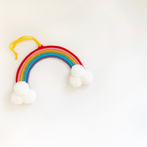 Knitted Rainbow Wall Hanging