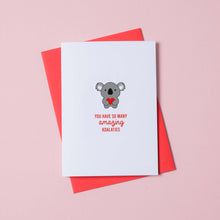Load image into Gallery viewer, Koala Valentine&#39;s Day Card