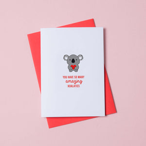 Koala Valentine's Day Card