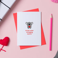 Load image into Gallery viewer, Koala Valentine&#39;s Day Card