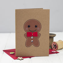 Load image into Gallery viewer, Gingerbread Man Christmas Card