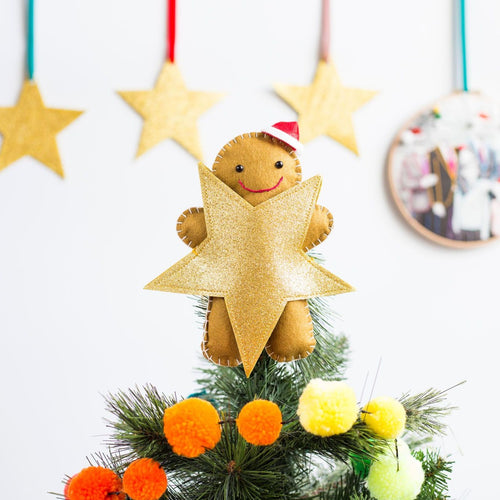 Gingerbread Man Star Tree Topper