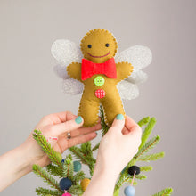 Load image into Gallery viewer, Handmade Gingerbread Man Tree Topper