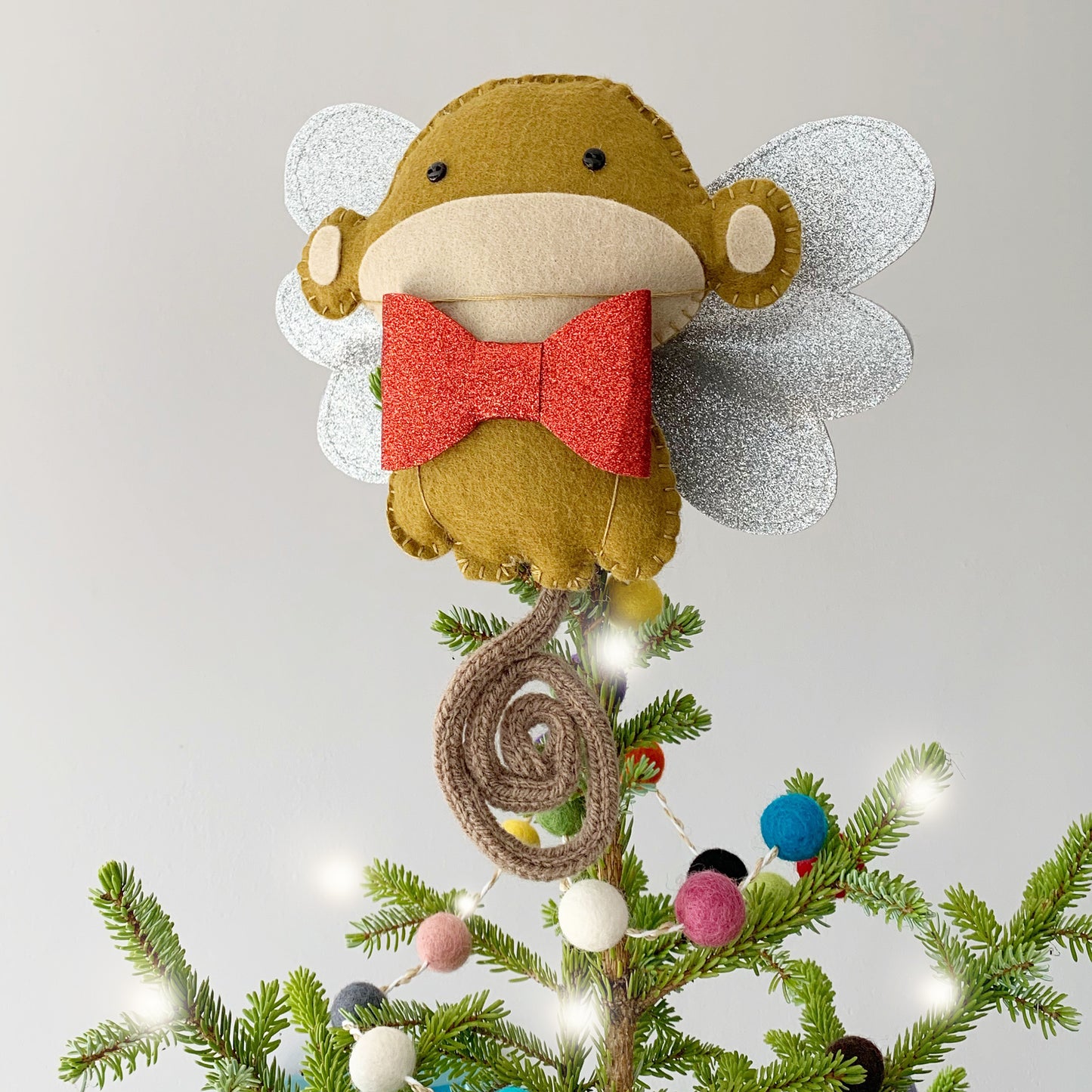 Monkey Christmas Tree Topper