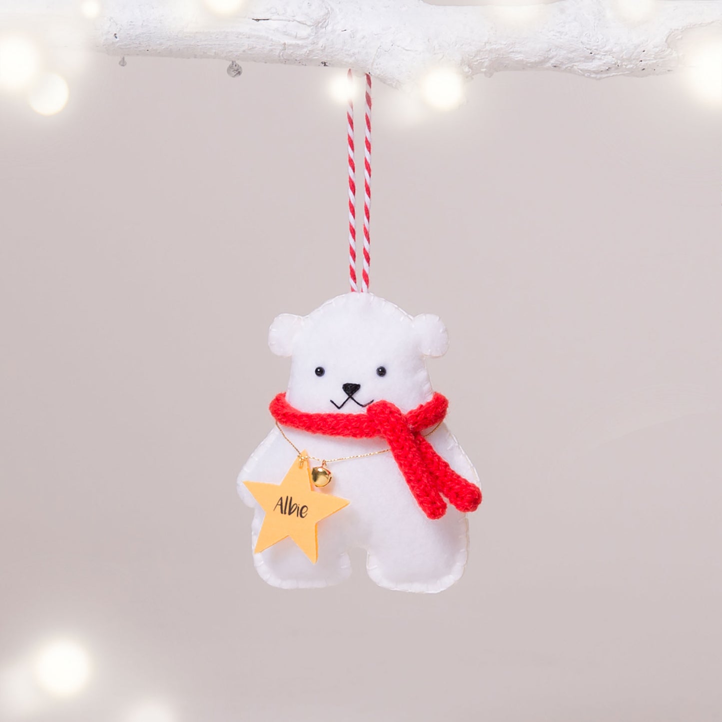 Mr Polar Bear Christmas Ornament - 50% Off