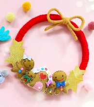 Load image into Gallery viewer, Gingerbread Man Christmas Wreath