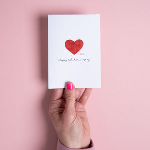 4th Anniversary Card for a Linen Anniversary